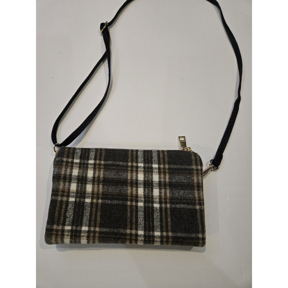 Jen & Co. Riley Plaid 3 Compartment Crossbody/Wristlet.